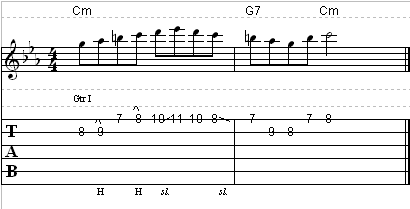 101 Guitar Licks - Harmonic Minor Lick #1