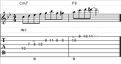 101 Guitar Licks - Jazz Lick #2 (Major ii V)